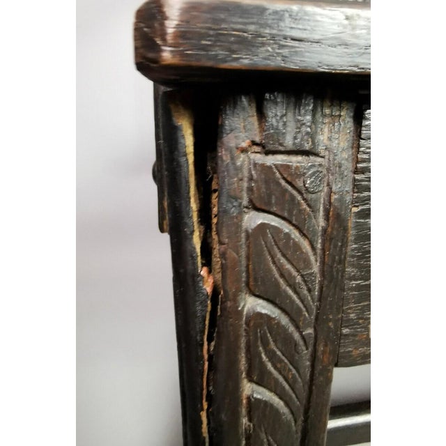 Antique Georgian Elbow Chair, Carved Oak, Gothic Style For Sale - Image 10 of 10
