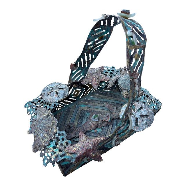 Trudi Gilliam Torch Welded Nautical Theme Basket For Sale