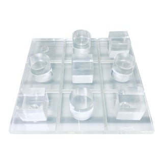 1970s Lucite Tic Tac Toe Game For Sale