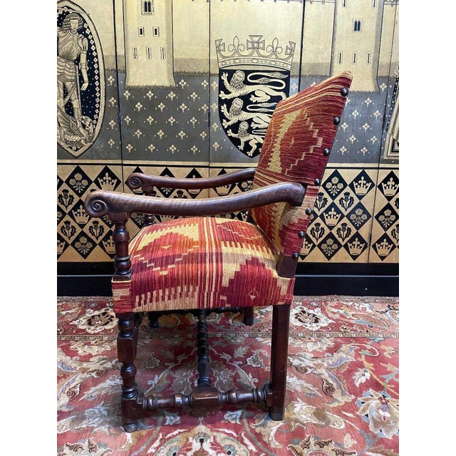 Louis XIII Style Armchairs, Set of 6 For Sale - Image 10 of 11