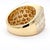 Gold 1990s 3 Carat Round & Baguette Diamond 14k Gold Mens Cluster Ring, Size 11 For Sale - Image 8 of 10