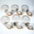 Ceramic X-Form Mocha Service for 6 in Gilt Bronze with Scattered Flowers from Meissen, 1980s, Set of 21 For Sale - Image 7 of 10