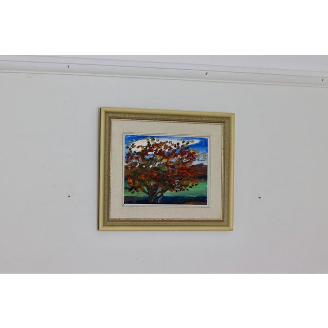 Göran Brunius, Autumn Tree, Oil on Board, Mid-20th Century For Sale - Image 10 of 10