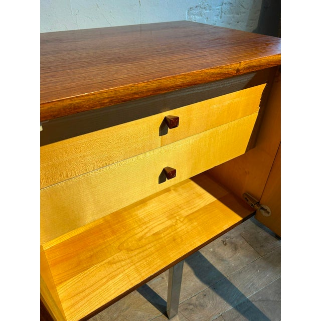 Mid-Century Modern Vintage Teak Marquetry Sideboard, 1960s For Sale - Image 3 of 11