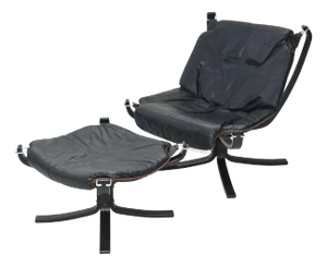Falcon Chair and Ottoman by Sigurd Ressell for Vatne Møbler, 1970s