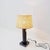 Textile Table Lamp in Black Marble and Natural Raffia Lampshade For Sale - Image 7 of 12