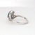 Oval-Cut Blue Sapphire & Diamond Ring in 14k White Gold For Sale - Image 9 of 12