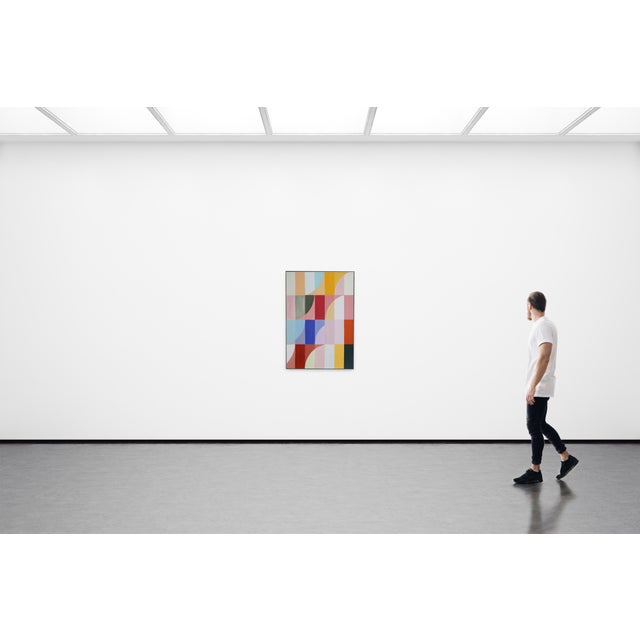 2024, Bauhaus Patterns Cascade of Colors, "Colorful Ziggurat", Acrylic