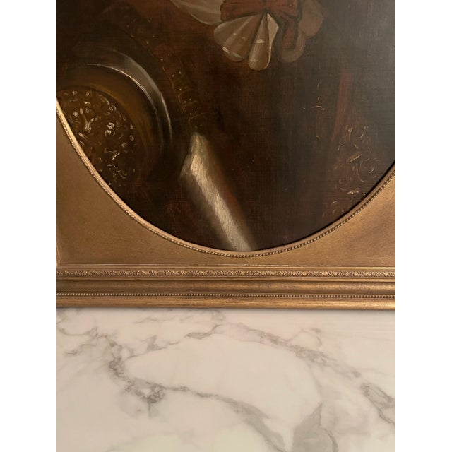 Antique English Oil Painting Portrait of Gent in Armor Circa 1820 For Sale In New York - Image 6 of 9