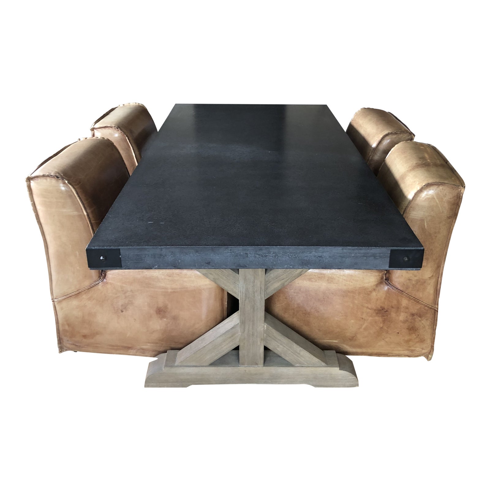 Restoration Hardware Concrete Dining Table Chairish