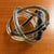 Vintage Ribbed Hand Blown Smoky Art Glass Knot Sculpture For Sale - Image 15 of 17