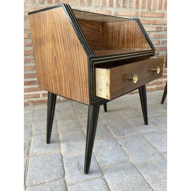 Mid-Century Italian Glass Nightstands, 1960s, Set of 2 For Sale - Image 15 of 18