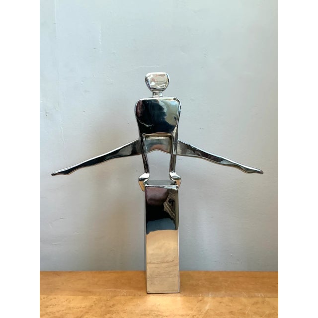 Chrome Vintage Chrome Figurative Sculpture For Sale - Image 8 of 12