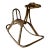 Mid-Century Rattan and Bamboo Rocking Horse Sculpture in the Style of Franco Albini For Sale