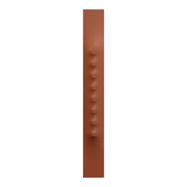 Light Scp50-61 - Multi-Dimensional Minimalist Red Brown Abstract Sculptural Art by Len Klikunas For Sale