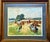 French Impressionist oil on canvas, mid 20th Century, of a harvest scene by Alfred Jean Chagniot. The painting is signed...