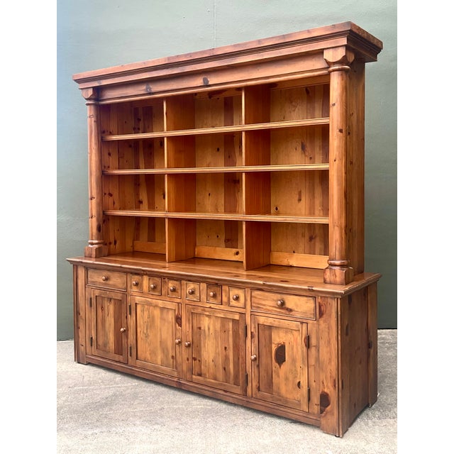 Vintage Ralph Lauren “Bromley”:Knotty Pine Hutch For Sale - Image 10 of 12