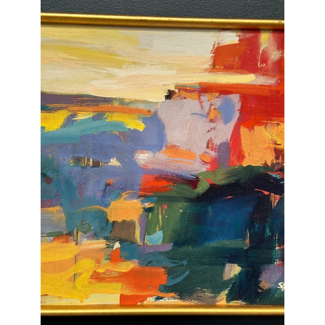 Ubaid Syed, Abstract, 1950s, Oil on Canvas, Framed For Sale - Image 4 of 18