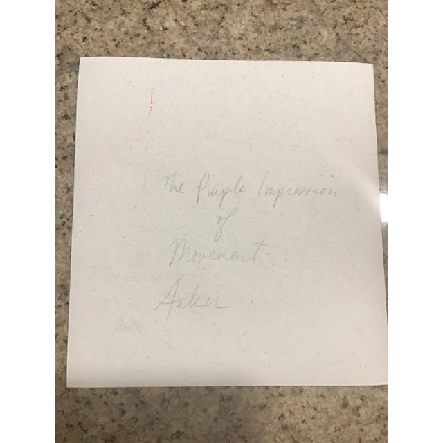 2020s “The Purple Impression of Movement“ Contemporary Modernist Abstract Mixed-Media Painting by CL Auker For Sale - Image 5 of 7