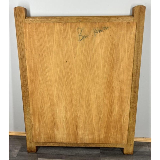 Brown French Wall Mirror with Ornate Carved Oak Frame For Sale - Image 8 of 9