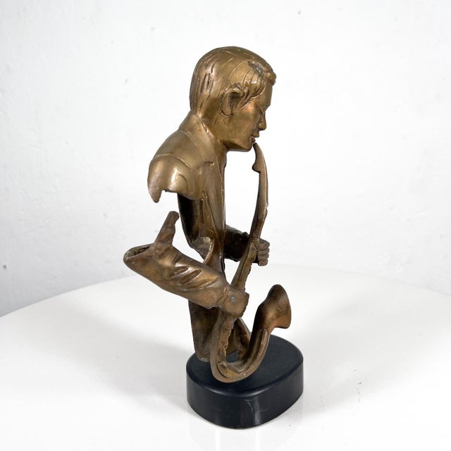 Vintage Jazz Player Saxaphone Musician Sculpture Figurine For Sale In San Diego - Image 6 of 13