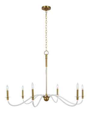 Chapman & Myers by Visual Comfort Studio Hanover Large Chandelier, Brass