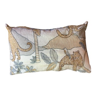 Shumaker Jaguar Embroidered Pillow For Sale