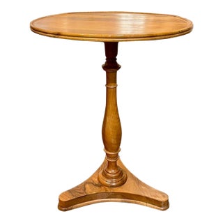 19th Century Italian Walnut Pedestal Table For Sale