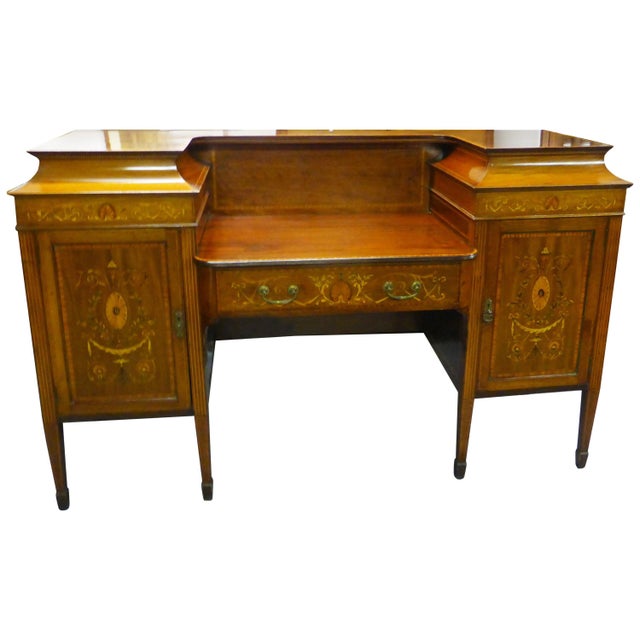 Wood 19th Century Victorian Mahogany Inlaid Sideboard For Sale - Image 7 of 7