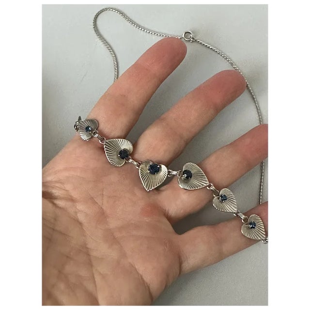 1970sVan Dell Sterling Earrings and Necklace, 3 Pieces For Sale - Image 12 of 12