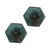 Metal Hexagonal Murano Glass Wall Sconces, Set of 2 For Sale - Image 7 of 7