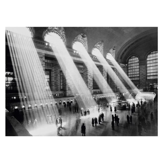 Hal Moray, Sun Beams Into Grand Central Station, 1930s, Silver Gelatin Fibre Print For Sale