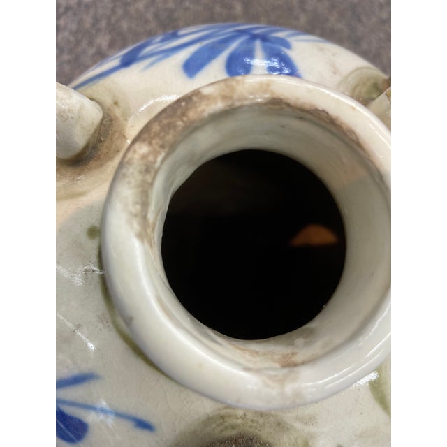 Antique Chinese Wine Jug Vessel With Blue Underglaze Chairish