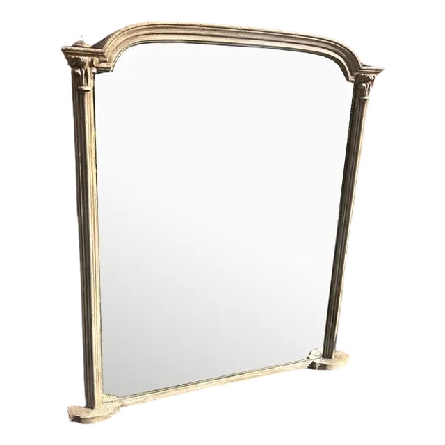 Large English 19th Century Painted Overmantle Mirror For Sale