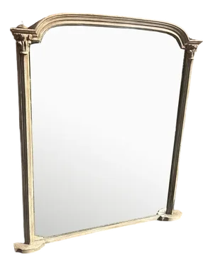 Large English 19th Century Painted Overmantle Mirror