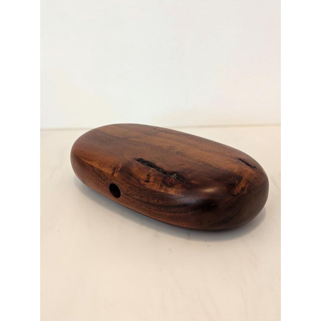 Brown Vintage Dean Santner Sculpted Wood Jewelry Box With Drawer For Sale - Image 8 of 8