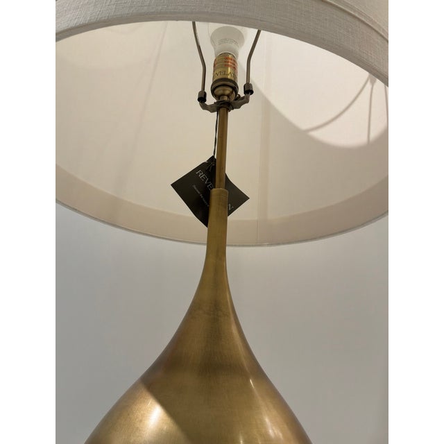 2010s Revelation Kiss Marble & Brass Table Lamp For Sale - Image 5 of 6