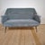 2-Seater Sofa by Gigi Radice for Minotti with Bicolor Velvet Upholstery from Kvadrat, Italy, 1955 For Sale - Image 3 of 7