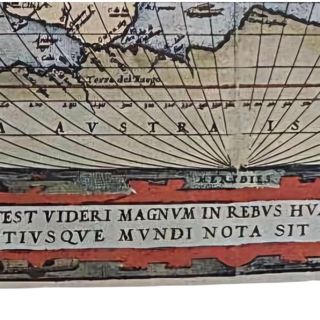 Typus Orbis Terrarum Copperplate Engraving Map by Abraham Ortelius, 1500s For Sale - Image 6 of 8