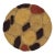 Vintage Circle Rug With Gold and Brown Geometric Patterns - Rug & Kilim For Sale