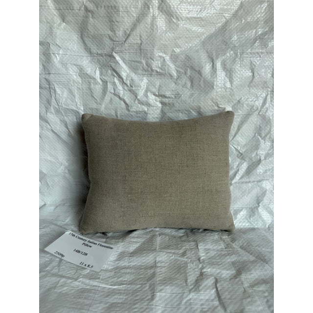 Textile 17th Century Italian Florentine Floral Wool & Silk Decorative Pillow For Sale - Image 7 of 7