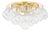 Mitzi Mimi 22.5 in. 6 Light Close-to-Ceiling in Aged Brass Finish For Sale