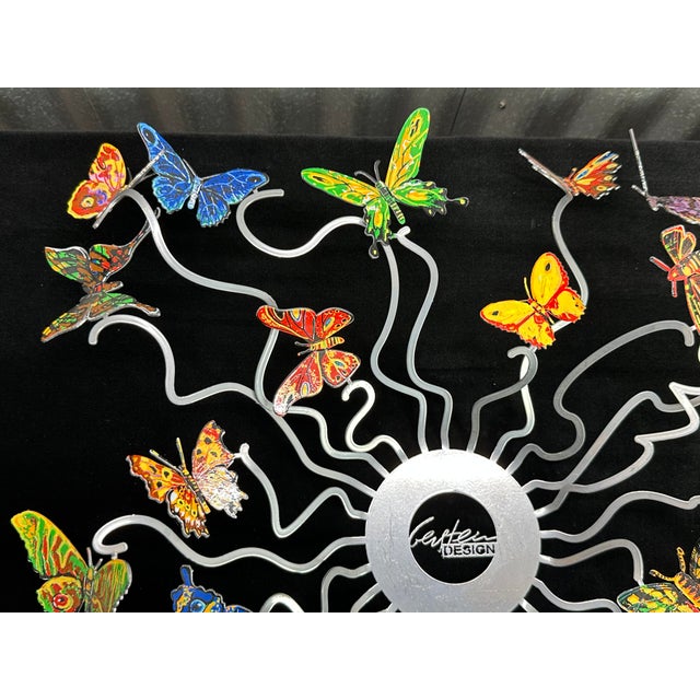 The David Gerstein Pop Art Object "Butterflies Forever Bowl" is a modern sculpture made of metal, showcasing the artist's...