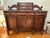 Statement American Empire (Classical) sideboard in richly figured flame mahogany, with dramatic book-matched veneers...