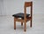 Vintage Danish Church Chairs in Leather and Oak, 1960s, Set of 3 For Sale - Image 13 of 18