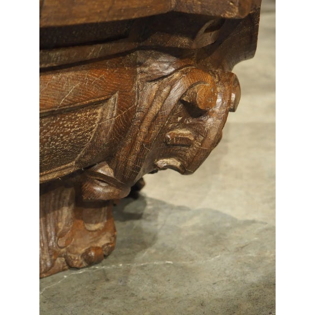 A Beautifully Carved Circa 1750 Oak Boiserie Element From France For Sale - Image 9 of 18