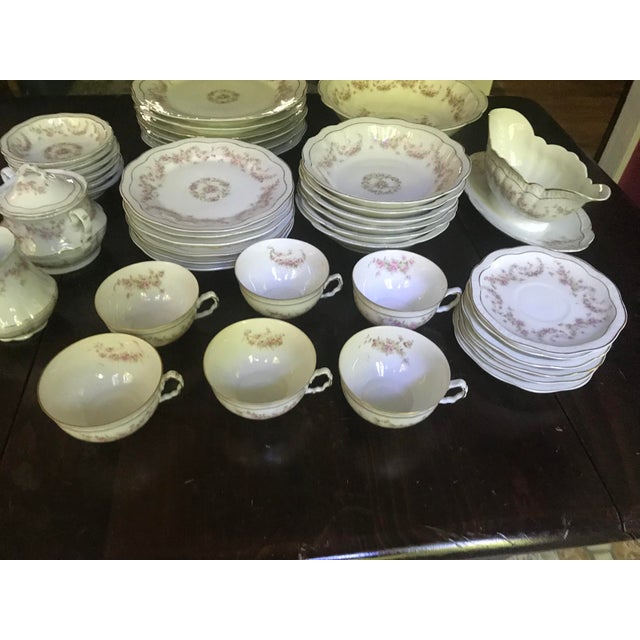 White Antique Bavaria, Orleans Z S and C China Set for 6- 40 Pieces For Sale - Image 8 of 12