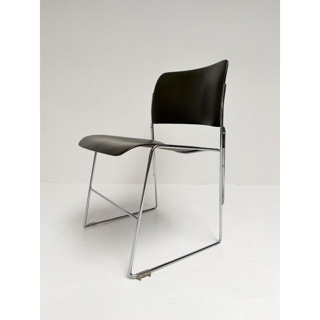 Dark Green Stackable Chair by David Rowland for Howe, 1970s For Sale - Image 6 of 18