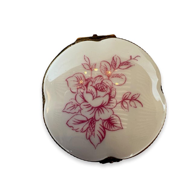 Vintage Limoges Porcelain Three-Piece Boudoir Set With Pink Roses For Sale - Image 11 of 11