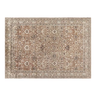 1930s Persian Malayer Brown Handwoven Wool Rug For Sale